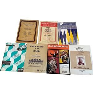 Trumpet Cornet Vintage Sheet Music Song Books x 6 Beginner/Easier Etudes Method